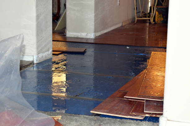 Professional Basement Flood Cleanup technician working in Suncook, NH